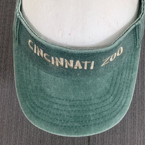 Cincinnati Zoo Visor Childs Adjustable Green Acid Wash Strapback Cap JHats - Picture 4 of 12